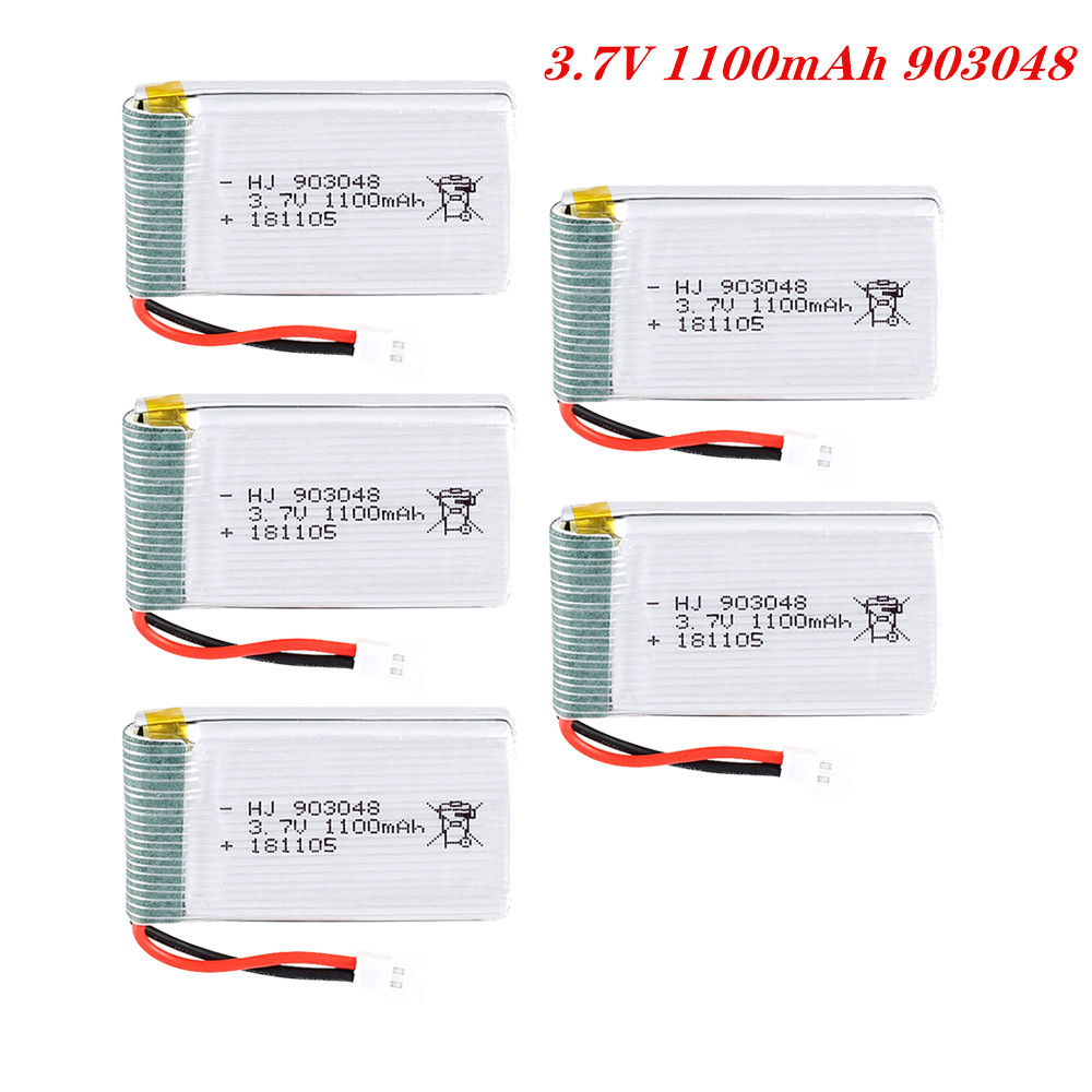 Drone Battery Lipo - 3.7V 1100MAh 903048 Lipo แบตเตอรี่แบบชาร์จได้สำหรับ Syma