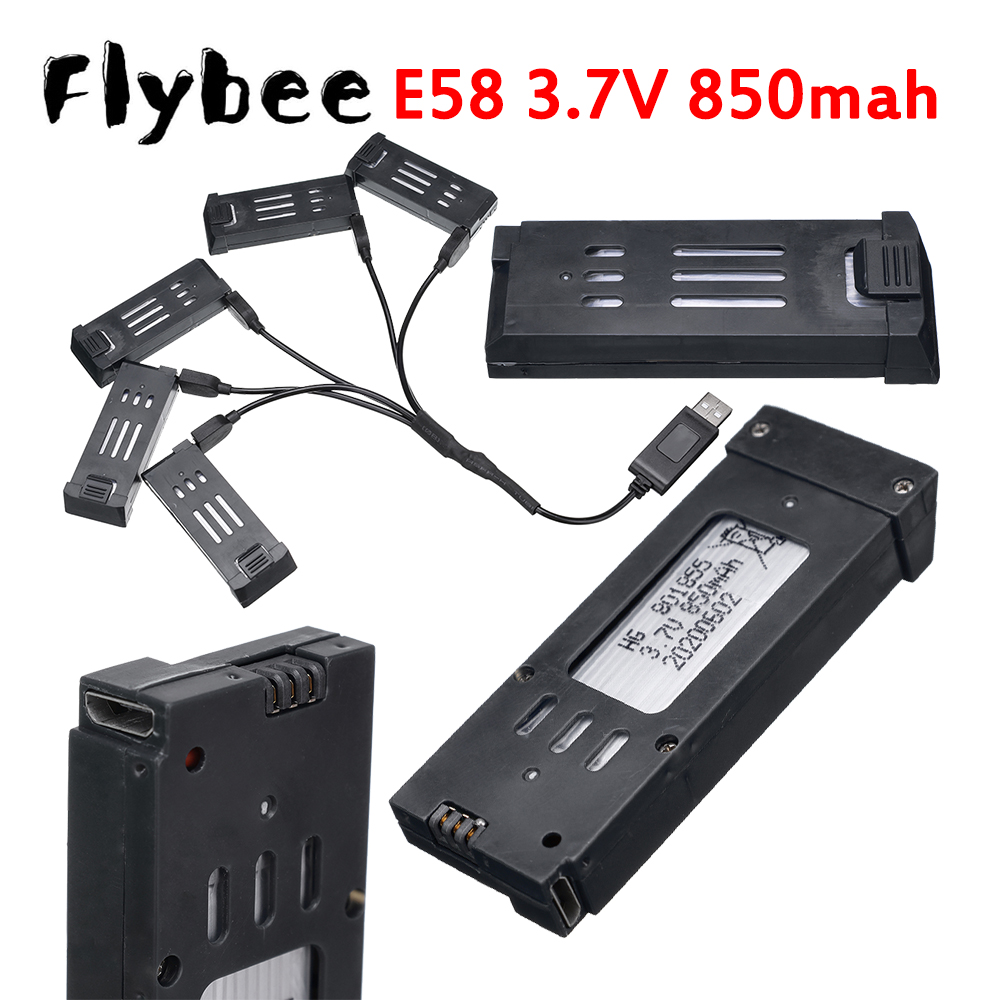 Drone Battery Lipo - 3.7V 850mAh RC โดรนแบตเตอรี่สำหรับ E58 E68