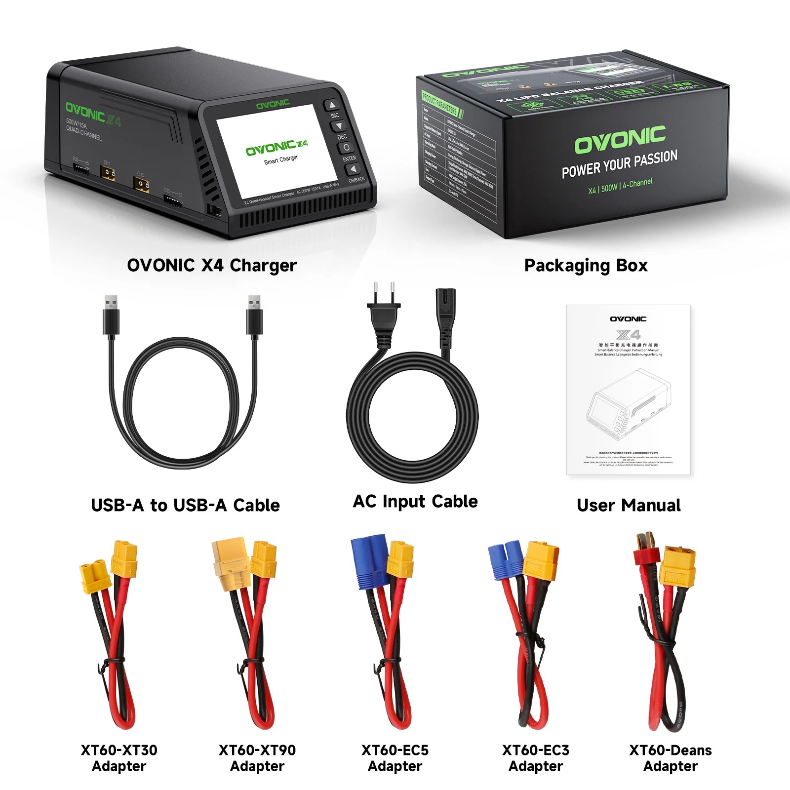 Drone Battery Smart - Ovonic X4 AC500W เครื่องชาร์จแบตเตอรี่ LiPo อัจฉริยะ