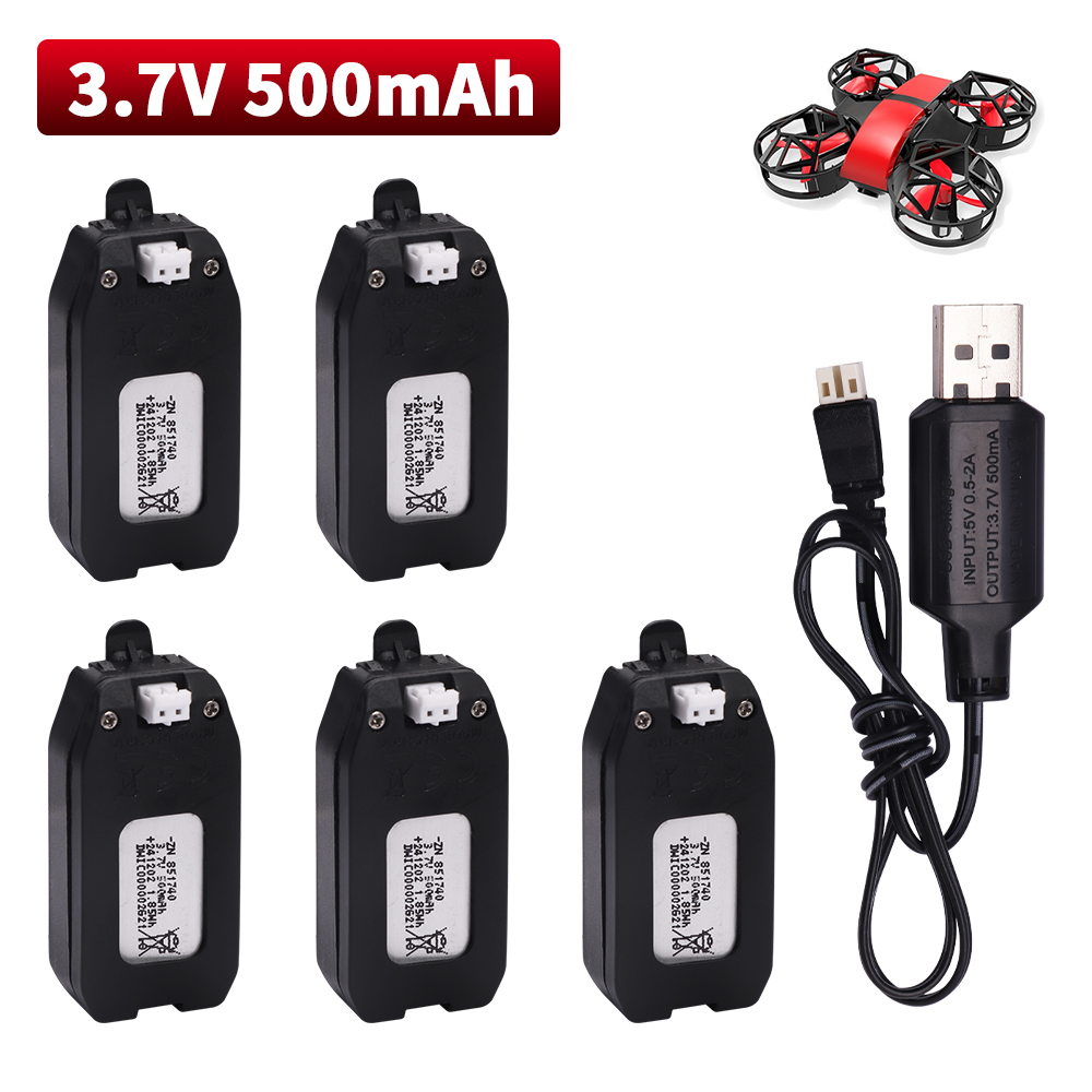 Drone Battery Lipo - 3.7V 500mAh แบตเตอรี่ลิเธียมสําหรับ NH330 RH821 เครื่องบินสี่แกน
