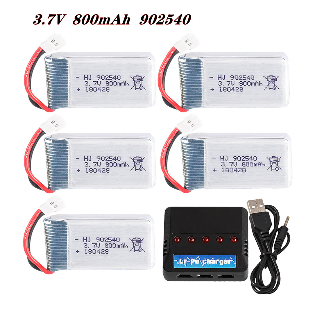 Drone Battery Lipo - 3.7V 800mAh 902540 25C แบตเตอรี่ Lipo