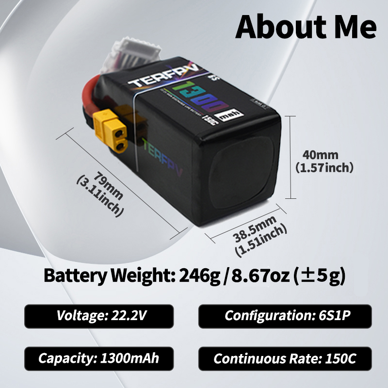 TERFPV แบตเตอรี่ลิโป้ 6S 22.2V - Drone Battery Plate บทวิจารณ์และราคา