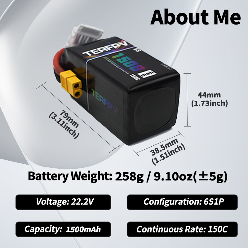 TERFPV แบตเตอรี่ลิโป้ 6S 22.2V - Drone Battery Plate บทวิจารณ์และราคา