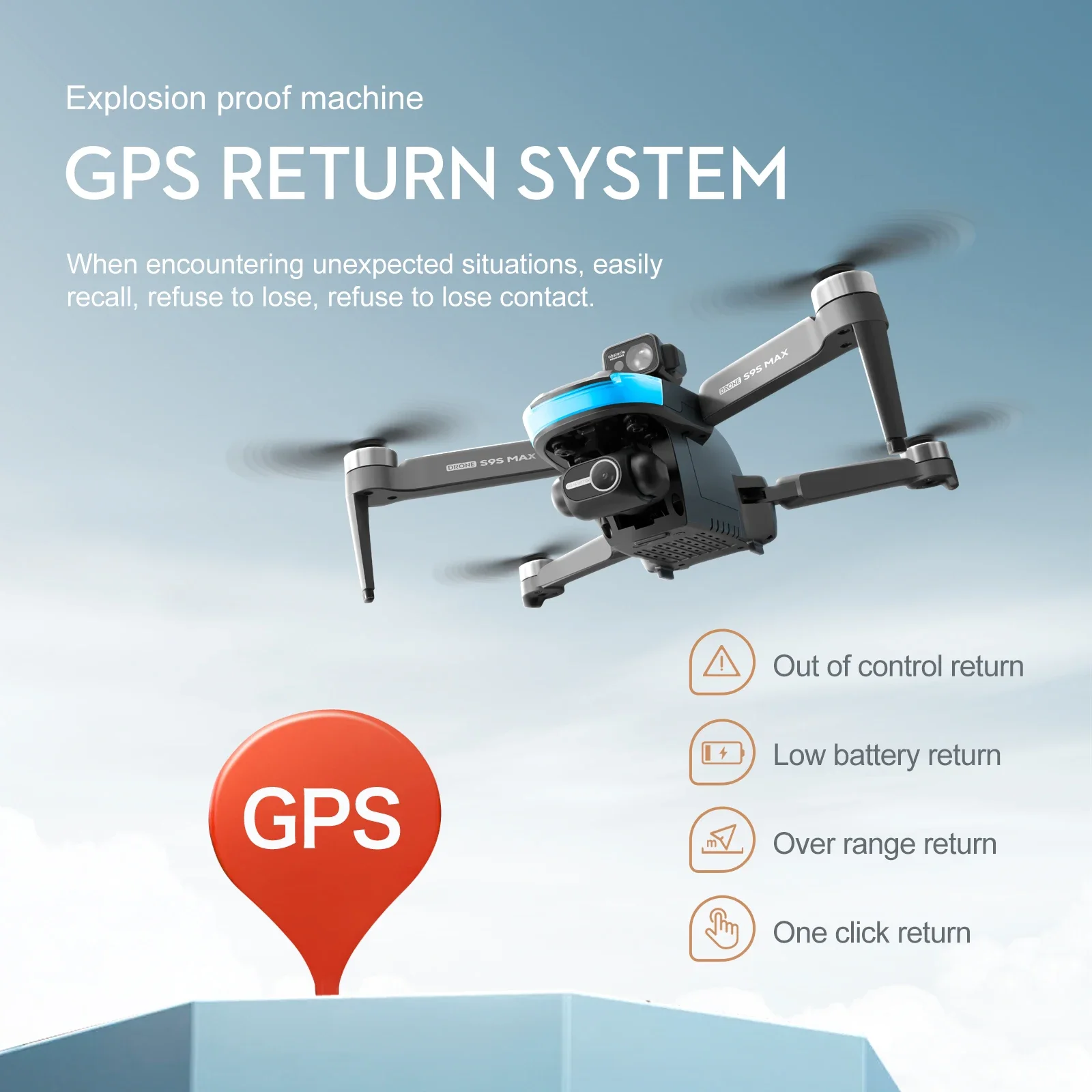 ใหม่S9S MAX MINI Drone 4K 2 แก - Drone Battery Case บทวิจารณ์และราคา