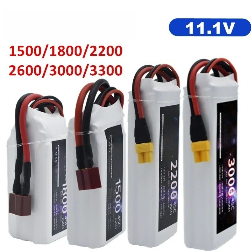 แบตเตอรี่ LiPo 3S 1500mah 1800 - Drone Battery Connector บทวิจารณ์และราคา