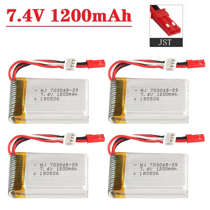 แบตเตอรี่ลิโป 2S 7.4V 1200mAh  - Drone Battery Connector บทวิจารณ์และราคา