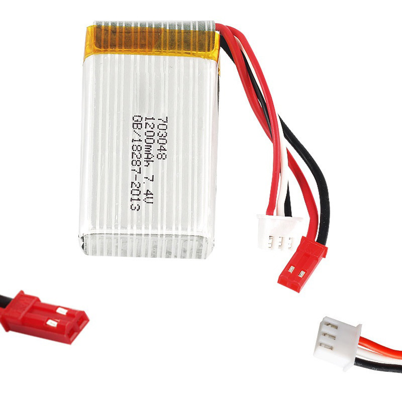 แบตเตอรี่ลิโป 2S 7.4V 1200mAh  - Drone Battery Connector บทวิจารณ์และราคา