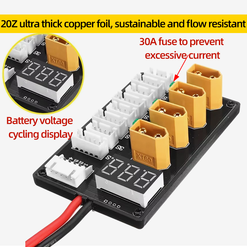 แผงชาร์จแบตเตอรี่แบบขนาน XT30  - Drone Battery Parallel Board บทวิจารณ์และราคา